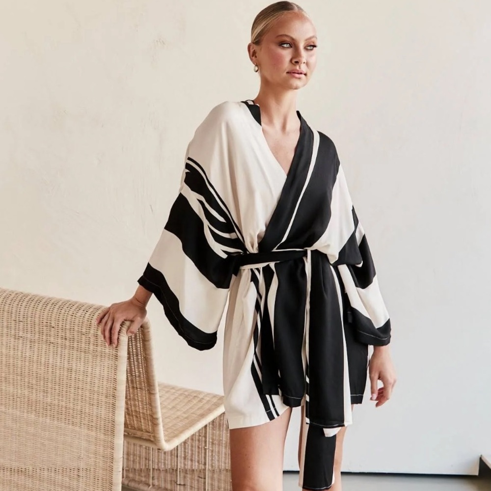 Elegant Black and White Mini Dress